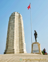 Atatürk Memorial next to the N.Z. National Memorial at Conkbayiri, Gallipoli