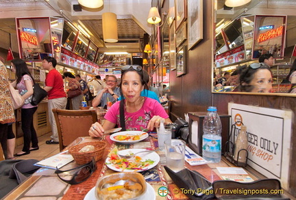 Me, always happy to have a meal at the Lale Pudding Shop