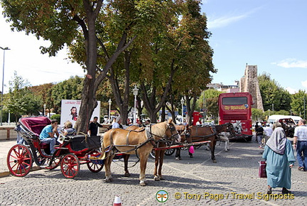 Around Sultan Ahmet, the Blue Mosque and Hagia Sofia, Istanbul, Turkey