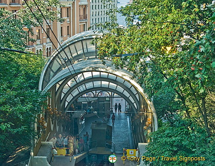 Funicular railway from the port to Kyiv (Kiev) city