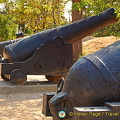 Malakoff Hill: Ship cannons from WWII
