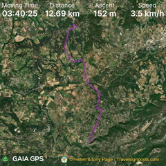 Bonnieux to Rousillon route map