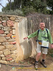 Markers for the start of our walk