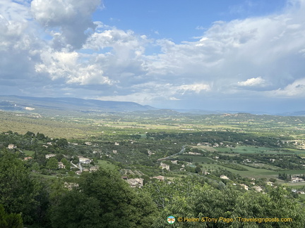 View of Falaise de Madeleine and Roussillon