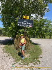 Col des trois Termes at 574m altitude