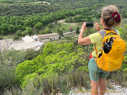 Hilltop view of Abbaye de Sénanque