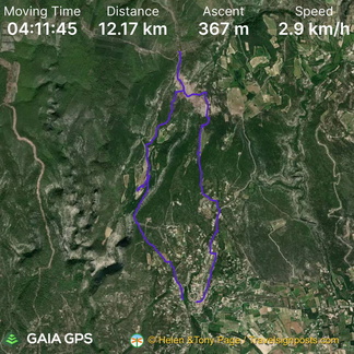 Route map - Gordes to Abbaye de Sénanque 