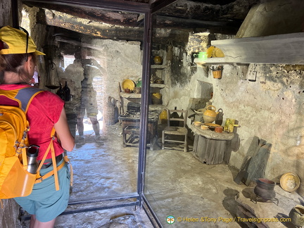 Kitchen area inside the bories