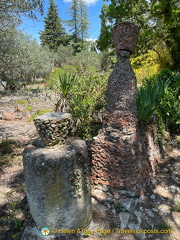 Unusual structures covered in shell and mosaic