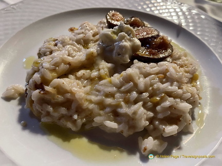 Rissotto with grilled figs