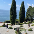 Miramare Castle lower level (891 besøk) View from the top of the giant steps Miramare Castle lower level