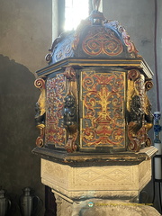 Covered baptismal font 