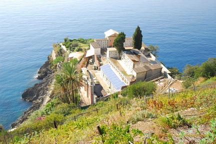 Manarola Cemetery perched above the sea