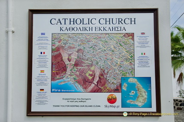 Fira Catholic Church poster