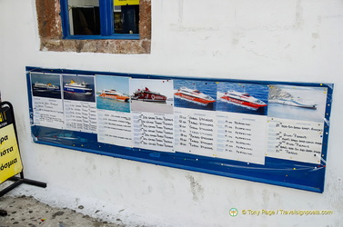 Ferry schedules and fares