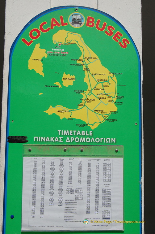Fira Bus Timetable