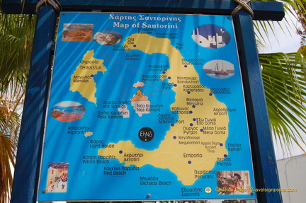 Map of Santorini