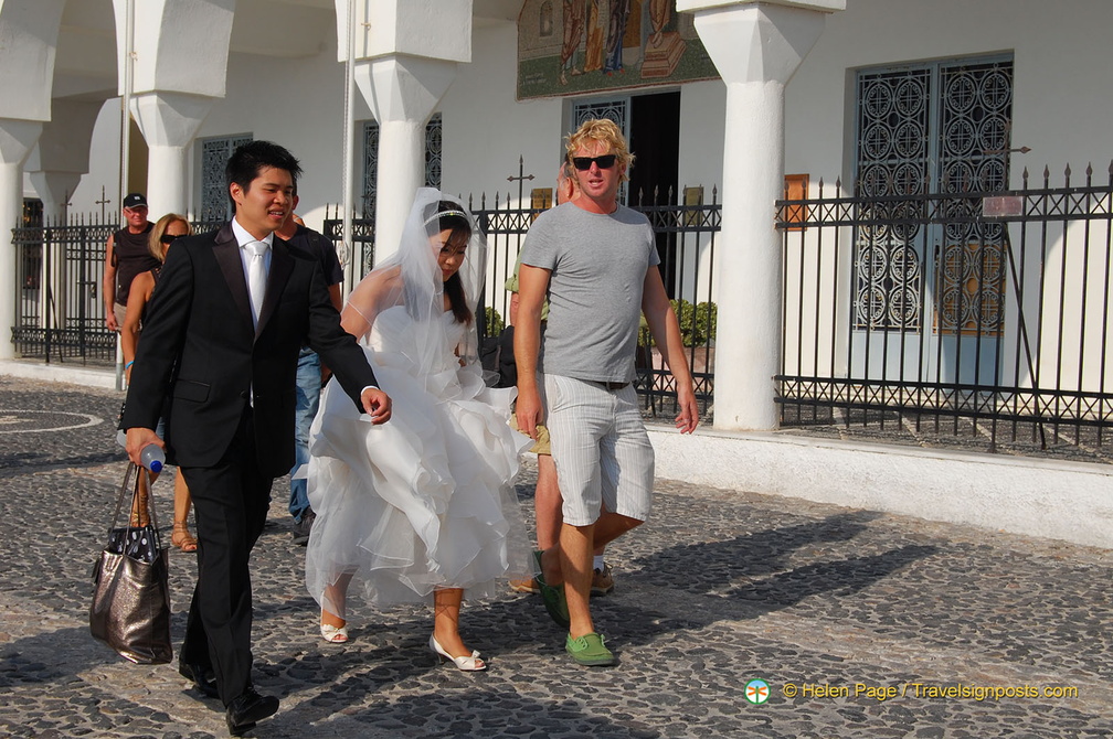 Getting married in Santorini
