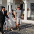 Getting married in Santorini (722 visits) Not easy for the bride walking on the cobbled street in heels. Getting married in Santorini