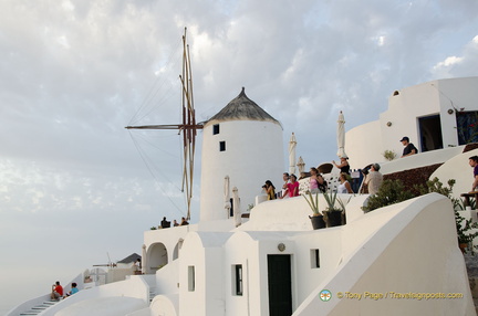 Oia Windmills at Sunset