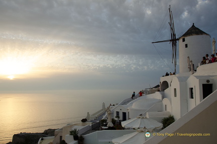 Oia Windmills Sunset shot