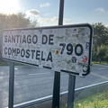 790 kms to Santiago de Compostela (943 visits) Signpost to Santiago de Compostela 790 kms to Santiago de Compostela
