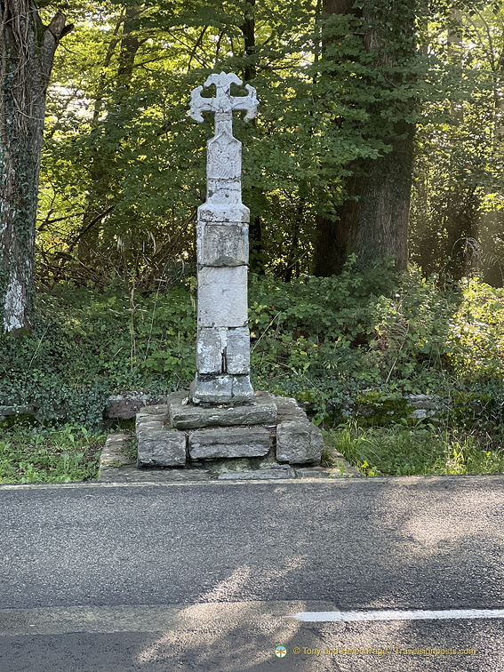 Stone Pilgrim's Cross in Roncesvalles