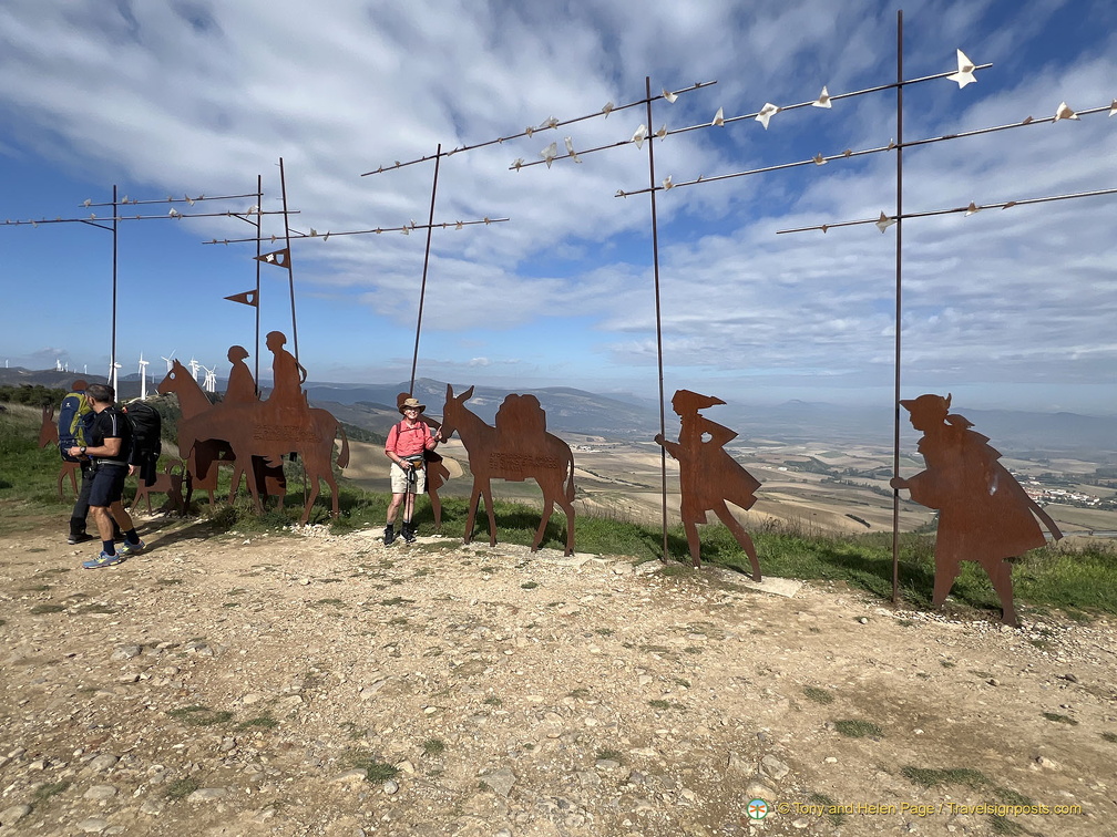 Arriving at Alto del Perdon