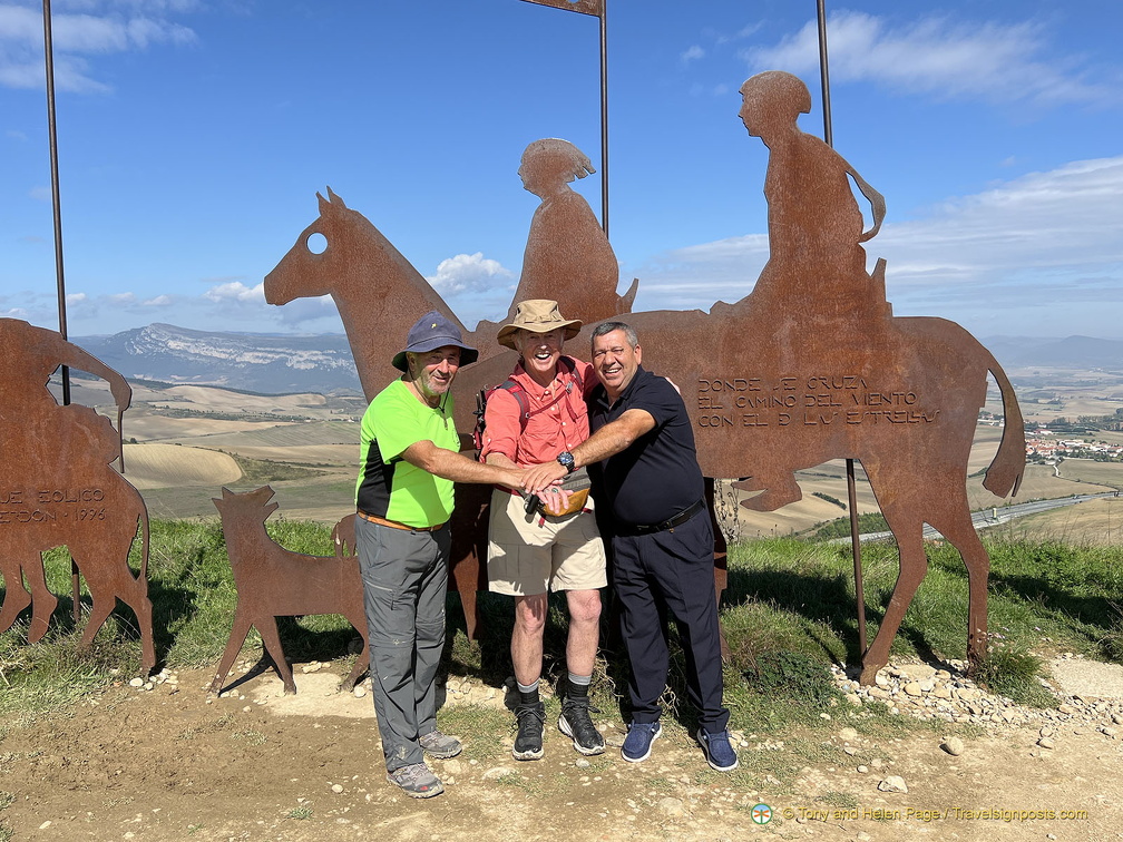 Three amigos on Alto del Perdón