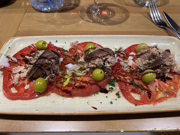 Tomatoes and anchovies - yum!