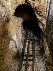 Carriage track in cave