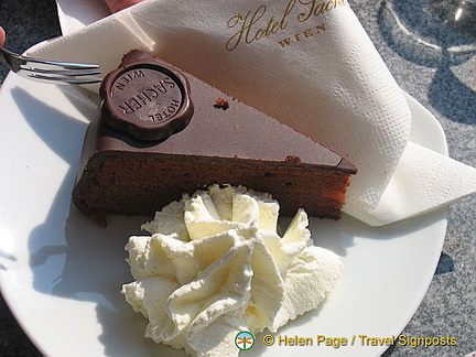 Sacher torte at the Hotel Sacher