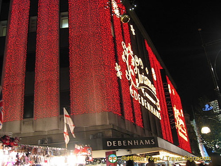 Debenhams lights up for Christmas shoppers