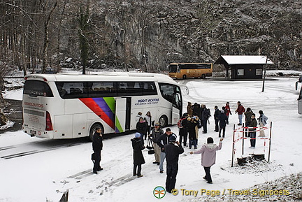 Our Insight coach arrives at the village of Hohenschwangau