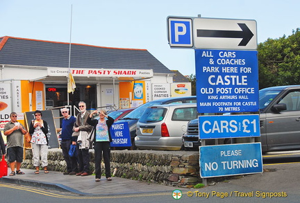 The Pasty Shack is by the car park. 