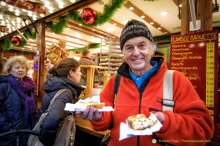 Tony holding our snack