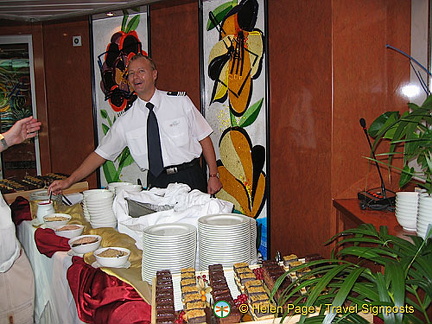 Helmut, the F&B director looks after the deserts
[Main Locks - Europe River Cruise]