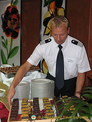 Helmut making sure that the deserts are tempting
[Main Locks - Europe River Cruise - Germany]