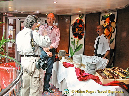 Hendrik and Tony guarding the desert table
[Main Locks - Europe River Cruise - Germany]