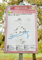 Itinerary for the Val d'Orcia walk