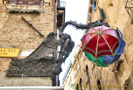 Building decoration in Campo San Bartolomeo