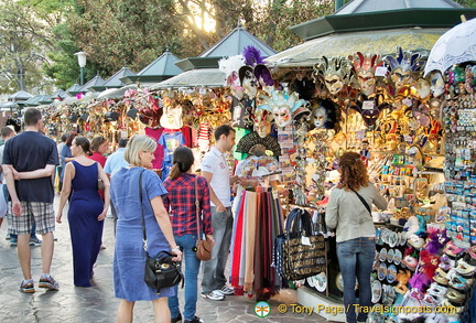 Souvenir shops along the Grand Canal