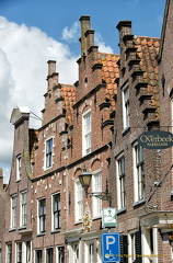 Stepped gable houses