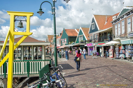 Wooden bell frame at the harbour