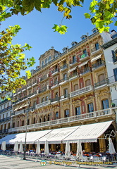 View of Pamplona's famous Cafe Iruña