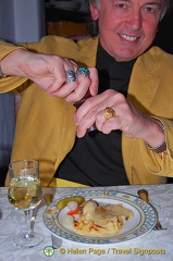 Tony with his plate of raclette