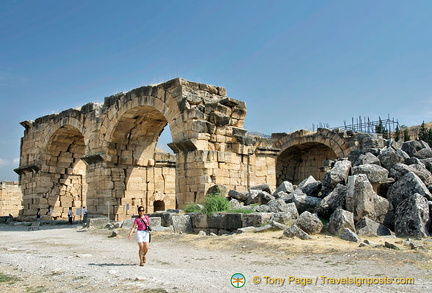 Coming away from the Basilica Bath