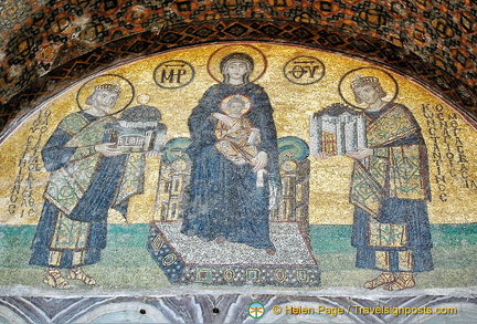 Sunu Mosaic - The Virgin between Justinian and Constantine