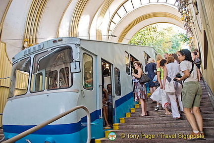 Funicular railway from the port to Kyiv (Kiev) city