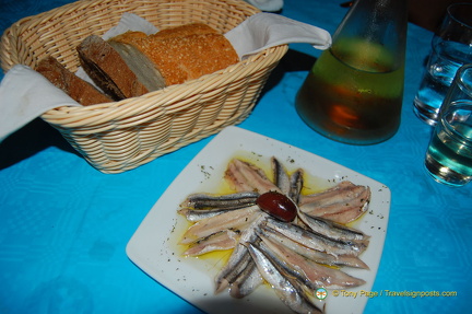 Anchovies and bread